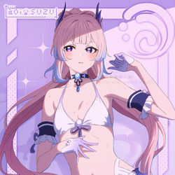 This is a pixiv picture whose title is 珊瑚宮心海【水着のすがた】.