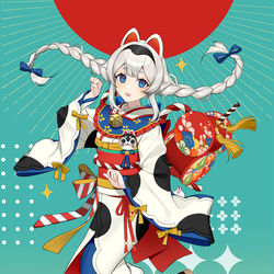 This is a pixiv picture whose title is 張り子犬。２.