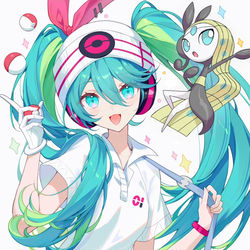 This is a pixiv picture whose title is ポケミク log1.