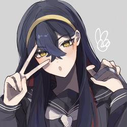 This is a pixiv picture whose title is ゼイユちゃん黒セーラー着て！！！.