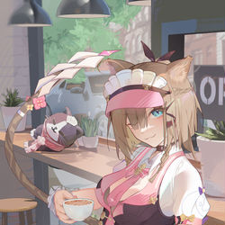 This is a pixiv picture whose title is 喵糖玛奇朵.