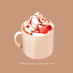This is a pixiv picture whose title is ベリーのホットチョコレート.
