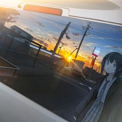 This is a pixiv picture whose title is 陽が視る帰り道.