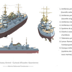 This is a pixiv picture whose title is Fontaine Navy 枫丹海军概念设定.