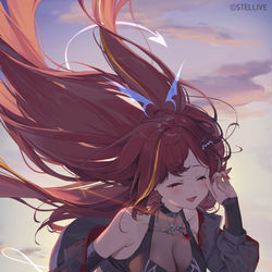 This is a pixiv picture whose title is 朱音リゼ.