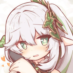 This is a pixiv picture whose title is ナヒーダのほっぺを撫でます.