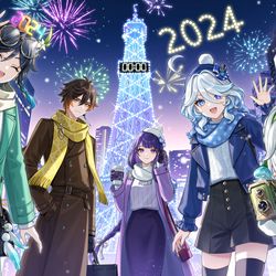 This is a pixiv picture whose title is ✨🎉ॱ॰*❅HAPPY NEW YEAR❅*॰ॱ🎉✨.