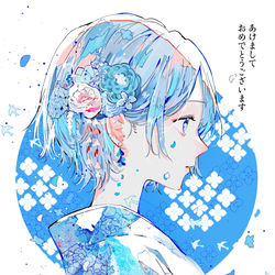 This is a pixiv picture whose title is 謹賀新年.