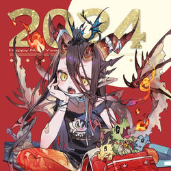 This is a pixiv picture whose title is 2024.