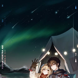 This is a pixiv picture whose title is 【钟荧】极光.