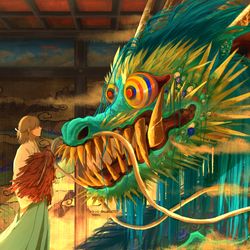 This is a pixiv picture whose title is 辰の神.