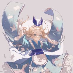 This is a pixiv picture whose title is 着物アリス.