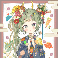 This is a pixiv picture whose title is 2024.