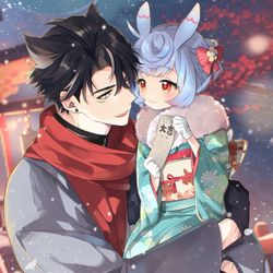 This is a pixiv picture whose title is 【原神】リオ＋シグ＋α.