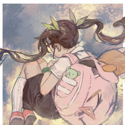 This is a pixiv picture whose title is 如果能再见到八九寺，死又何妨.