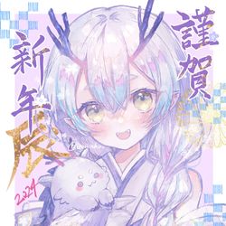 This is a pixiv picture whose title is 2024🐉.