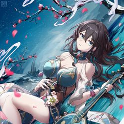 This is a pixiv picture whose title is 【阮·梅绘画】落梅.