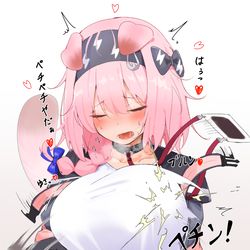 This is a pixiv picture whose title is 乳ビンタ.