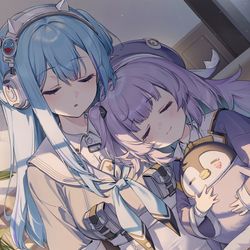 This is a pixiv picture whose title is 穏やかな朝に.