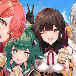 This is a pixiv picture whose title is 怪異退治隊.