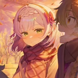 This is a pixiv picture whose title is (先輩...).