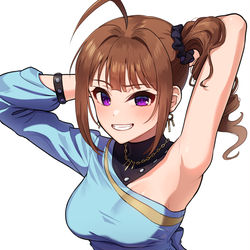 This is a pixiv picture whose title is 最近、奈緒の表情がとても挑発的だよ···いいね···.