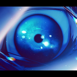 This is a pixiv picture whose title is 瞳の奥の宇宙.