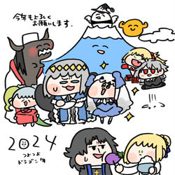 This is a pixiv picture whose title is 新年のご挨拶.