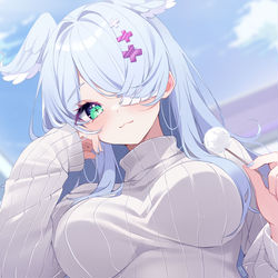 This is a pixiv picture whose title is Lap pillow ⛅️.