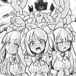 This is a pixiv picture whose title is 魔法少女がしばられて.