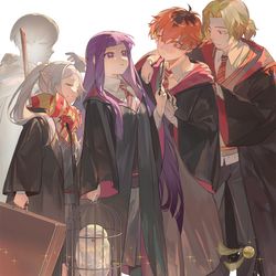 This is a pixiv picture whose title is Going to Hogwarts.