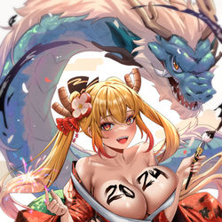 This is a pixiv picture whose title is Happy new year 🐉.