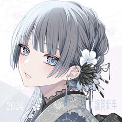This is a pixiv picture whose title is 2024.