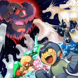 This is a pixiv picture whose title is 悲しみのロボットが　八頭の龍となった!!.
