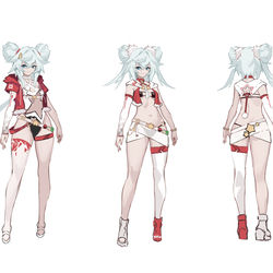 This is a pixiv picture whose title is 芙洛伦泳装设计.