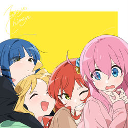 This is a pixiv picture whose title is 結束バンド.