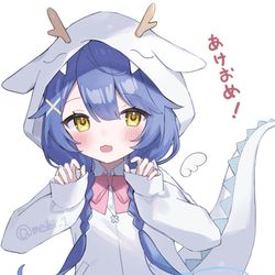This is a pixiv picture whose title is 描き初め！！🐉🧧.