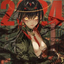 This is a pixiv picture whose title is 2024年.