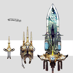 This is a pixiv picture whose title is 色違いコイル・レアコイル・ジバコイルモチーフの武器（ポケモン）.