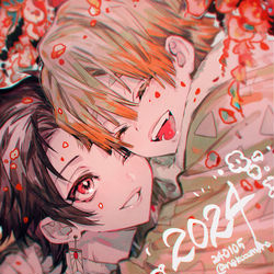 This is a pixiv picture whose title is 2024.