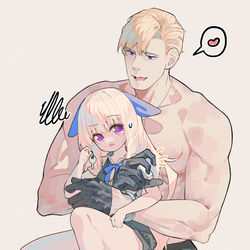 This is a pixiv picture whose title is 温馨父女情.