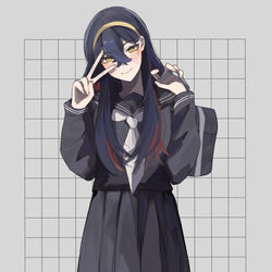 This is a pixiv picture whose title is 黒セーラーゼイユちゃん.