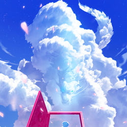 This is a pixiv picture whose title is 新年の扉.