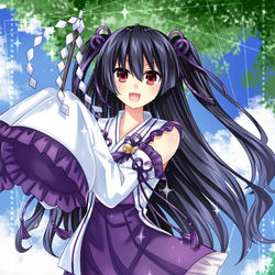 This is a pixiv picture whose title is Noire Miko.