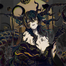 This is a pixiv picture whose title is 黒龍.