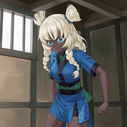 This is a pixiv picture whose title is 踩曲.