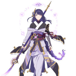 This is a pixiv picture whose title is Raiden shogun/ei.