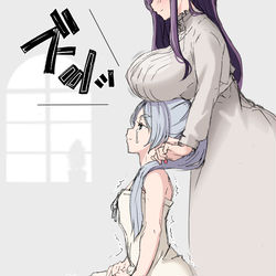 This is a pixiv picture whose title is 肩をお揉みしますね、フリーレン様！.