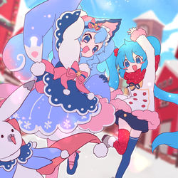 This is a pixiv picture whose title is 冬晴れステップ.