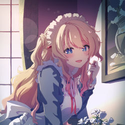 This is a pixiv picture whose title is 朝.